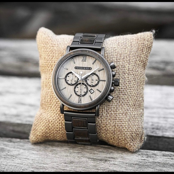 Men’s Grey Luxury Real Wooden Watch (BRAND NEW) - Picture 2 of 8